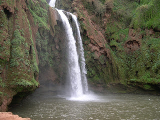 Cascadas de Ouzoud. Base de las cascadas.