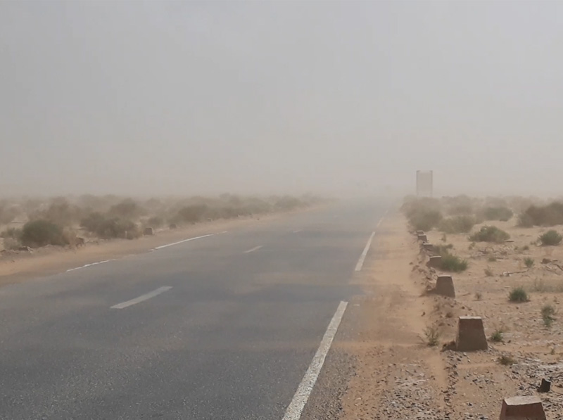 Tormenta de arena en el Erg Chebbi.
